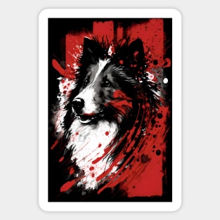 Sheltie Dog Portrait Sticker